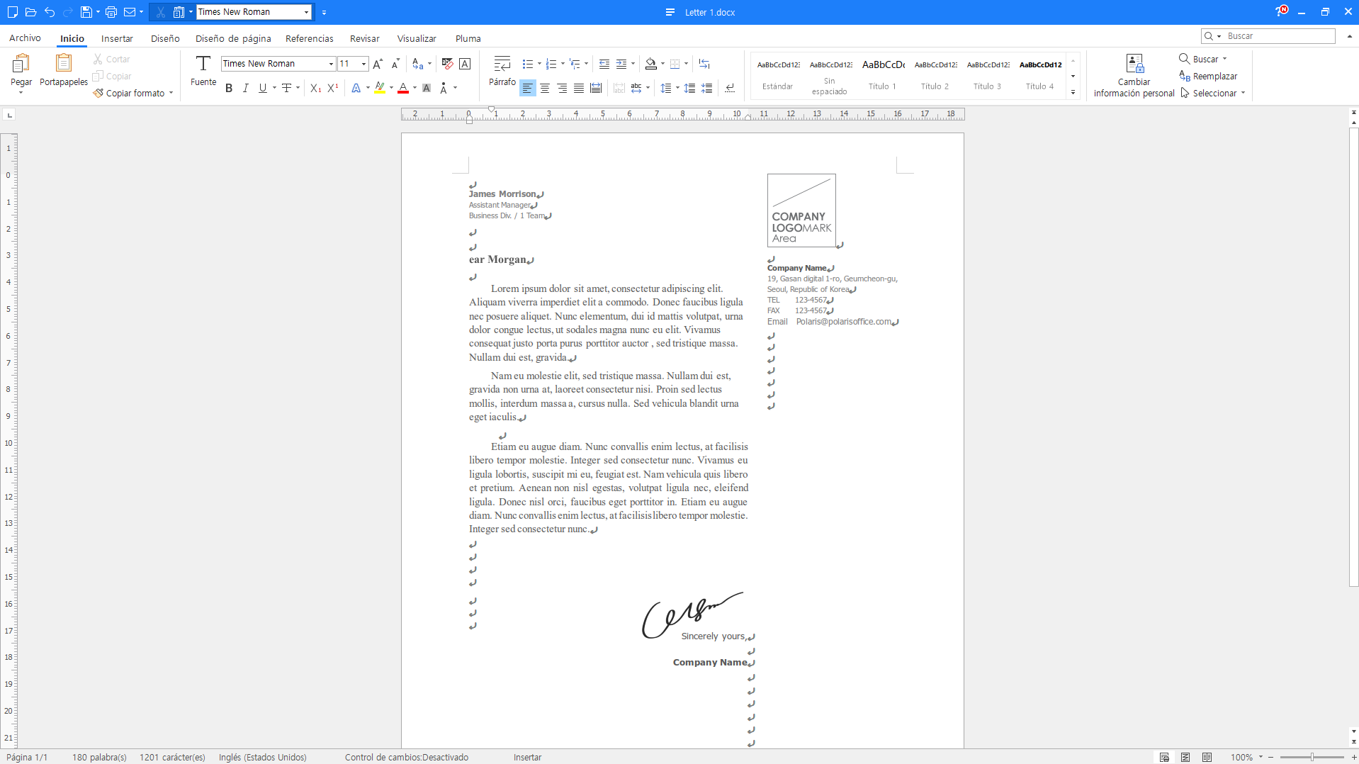 Editor Word de Polaris Office